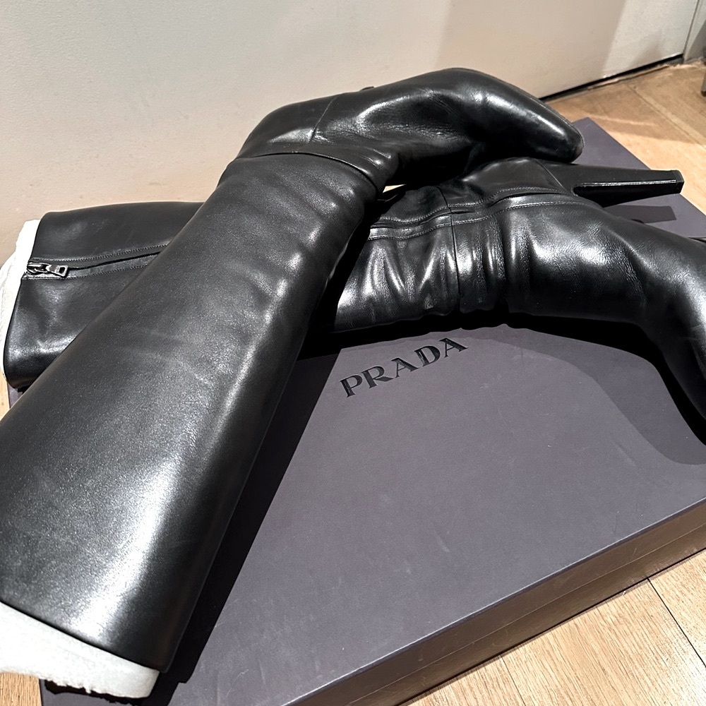 Prada Black Heeled Boots - Picture 3 of 3